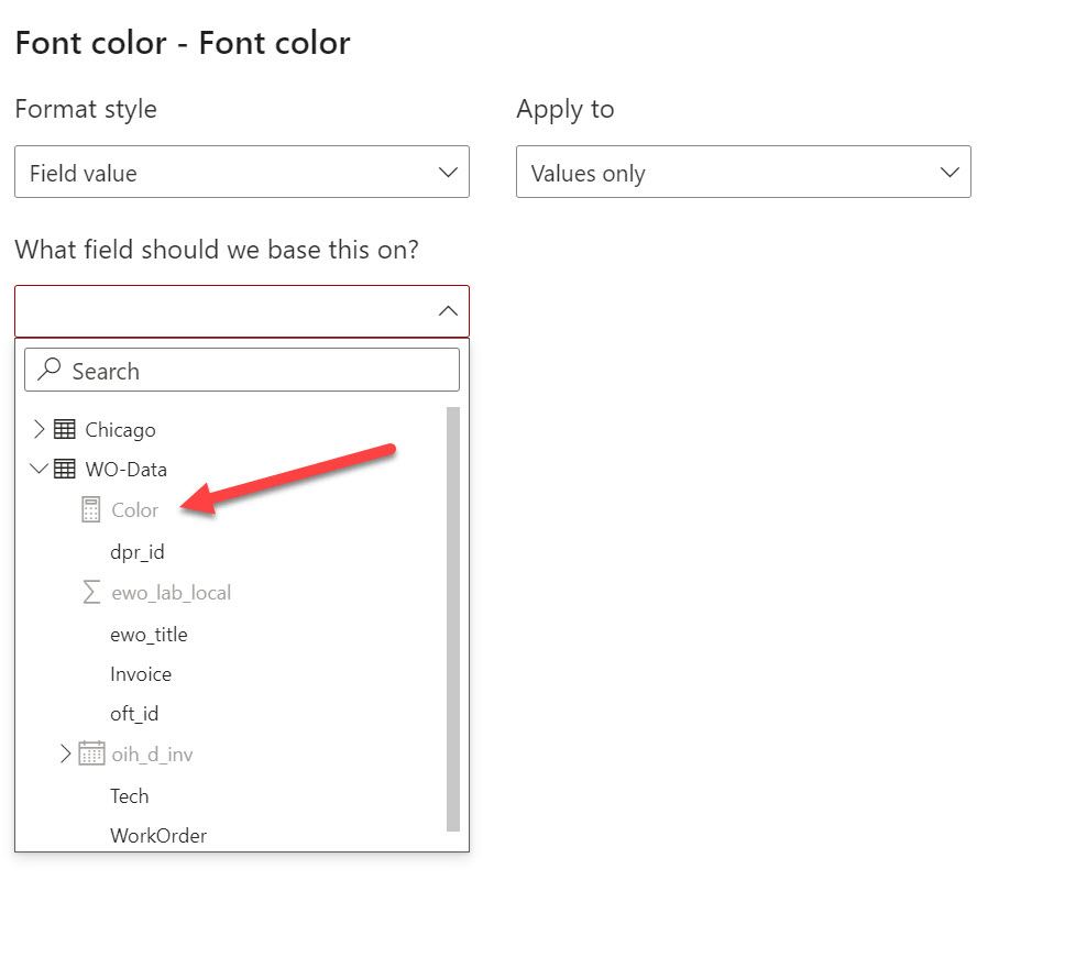 Solved: Re: Assign Colors to results - Microsoft Fabric Community