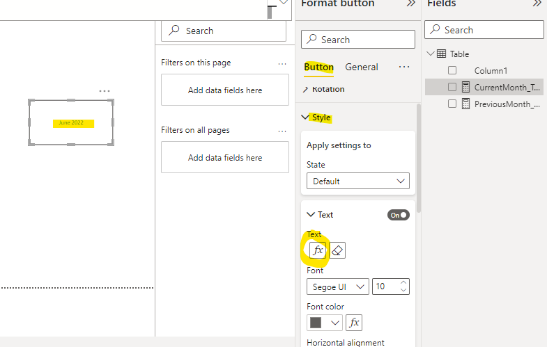 Solved: Dynamic date measure as button text - Microsoft Fabric Community