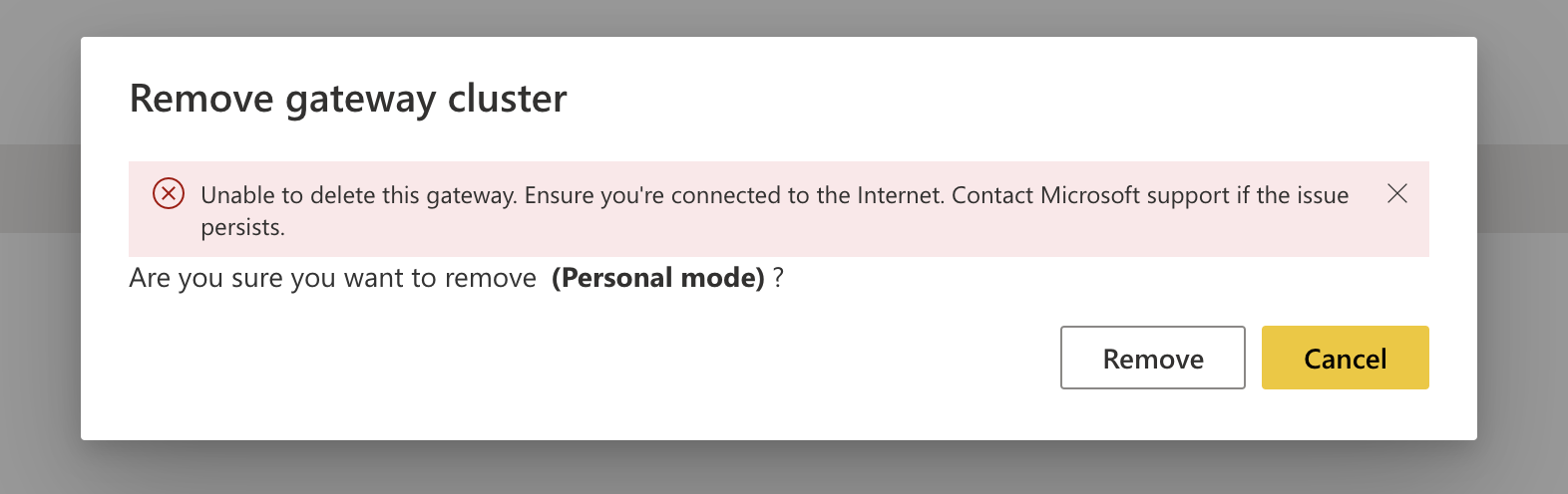 Not able to delete gateway in power bi portal - Microsoft Fabric Community