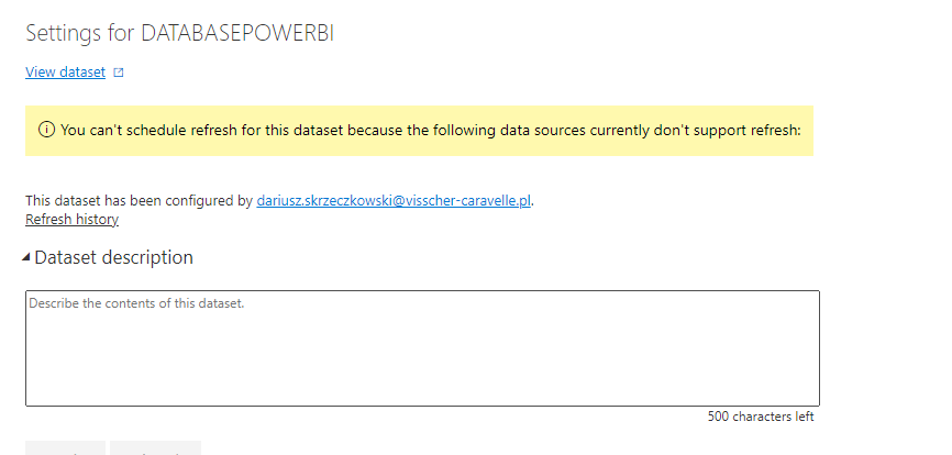 You can't schedule refresh for this dataset becaus... - Microsoft ...