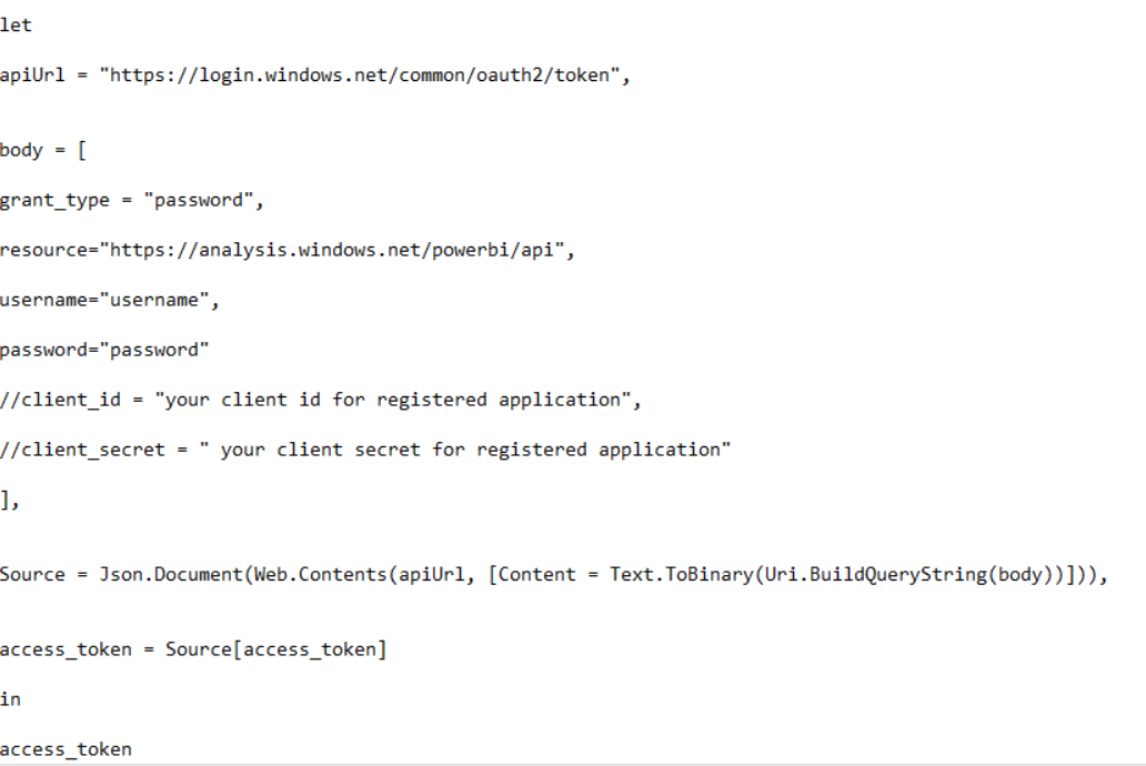 Call Power Bi API from PBI Desktop using M code wi... - Microsoft ...