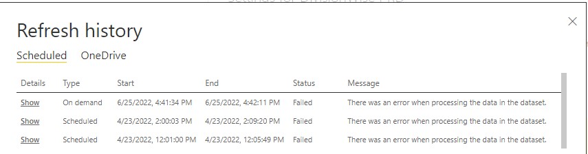 Refresh Issue - Microsoft Fabric Community