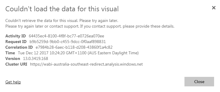 Table Load And Sort Errors - Microsoft Fabric Community