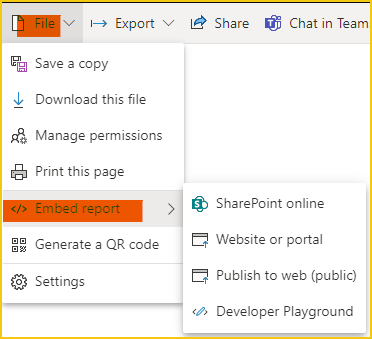 How to get embed report option? - Microsoft Fabric Community