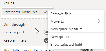 Field parameter and "show value as percent of" - Microsoft Fabric Community