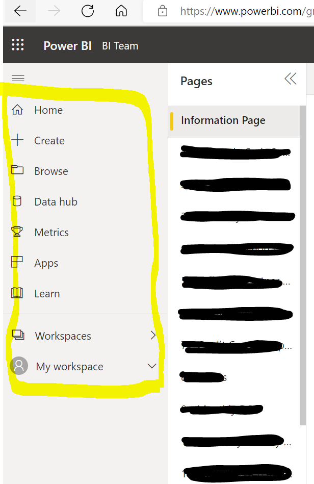 Solved: Left hand side toolbar - Microsoft Fabric Community
