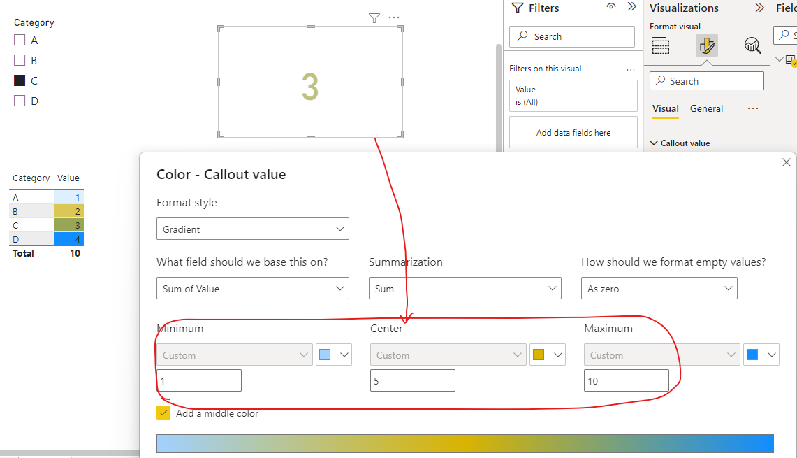 Conditional formatting for cards - gradient limita... - Microsoft ...