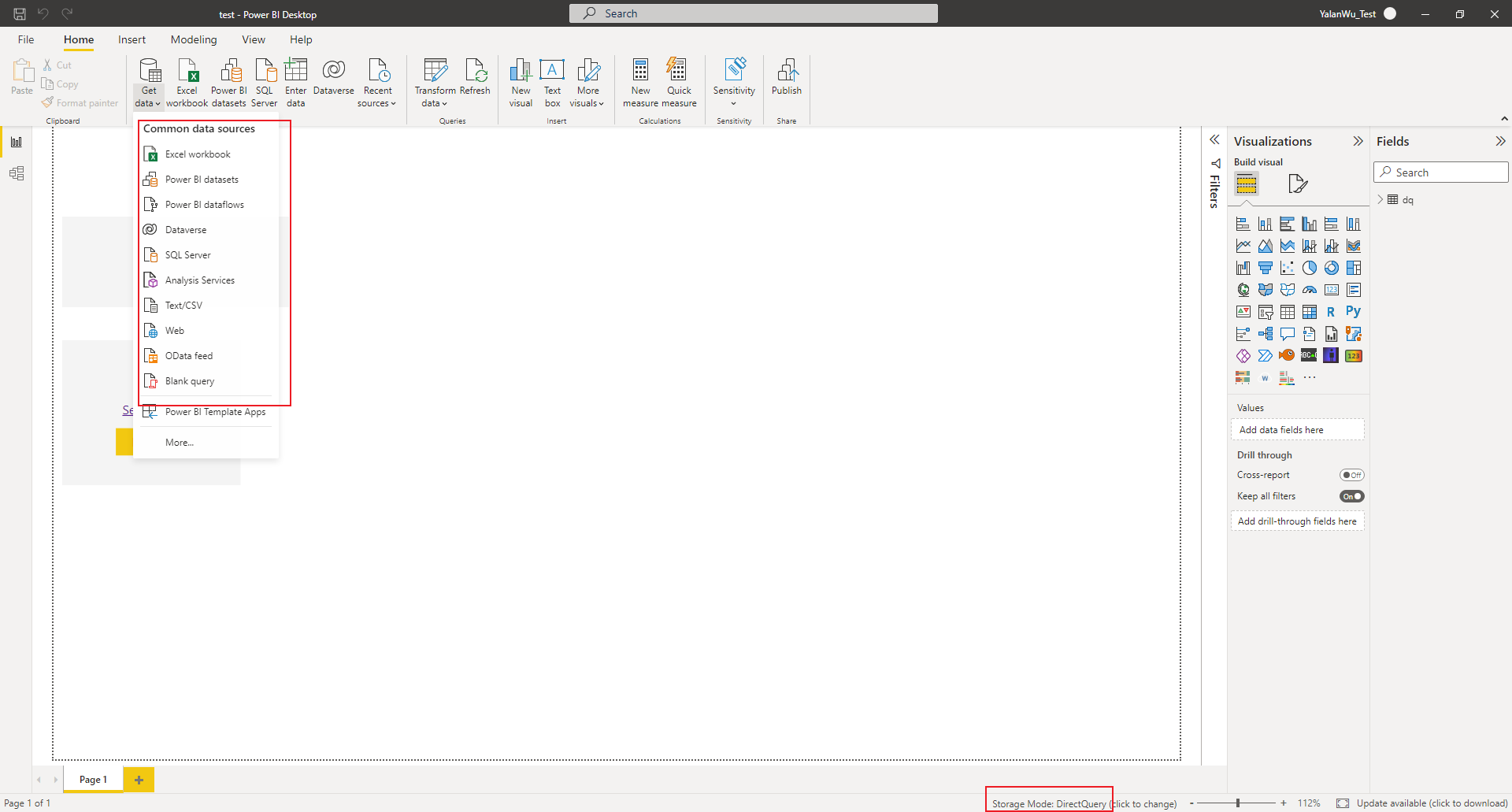 I miss Proterties with Direct Query - Microsoft Fabric Community