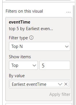 Top N filter on visual not working on direct query - Microsoft Fabric ...