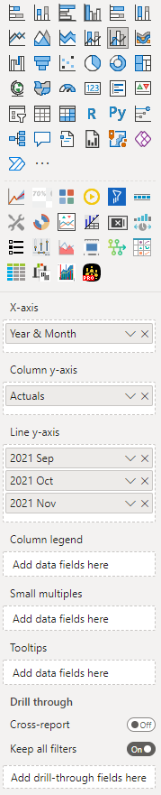 Combo chart with multiple filtered lines - Microsoft Fabric Community