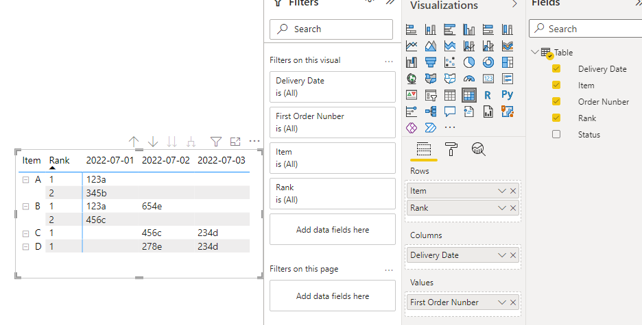 Solved: Help with Matrix view - Microsoft Fabric Community