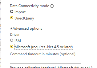 Errors when importing table as DirectQuery on IBM ... - Microsoft ...