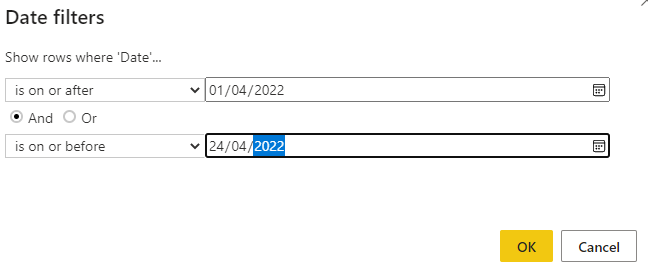 Solved: Filtering by date returns no results - Microsoft Fabric Community