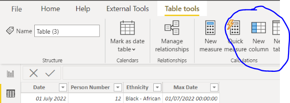 Solved: Matrix measure als column in Table - Microsoft Fabric Community