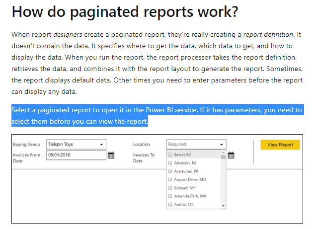 Display Power Bi Report into Paginated Report - Microsoft Fabric Community