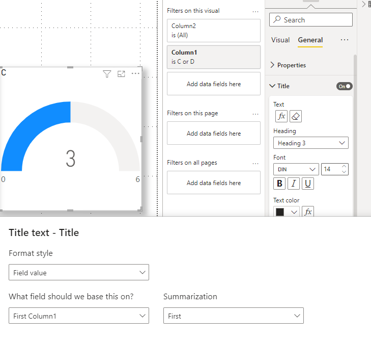 Gauge dynamic title issue - Microsoft Fabric Community