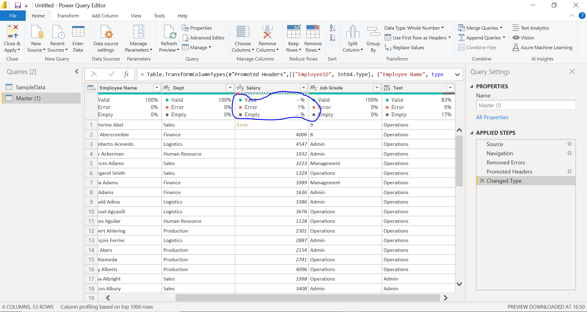 Column Quality - Issue in % Display - Microsoft Fabric Community