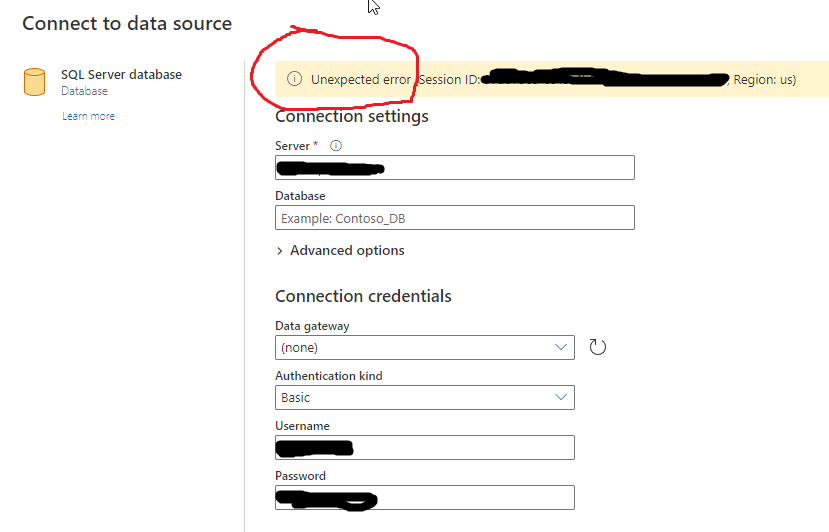 Solved: Unable to connect Service to SQL - Microsoft Fabric Community