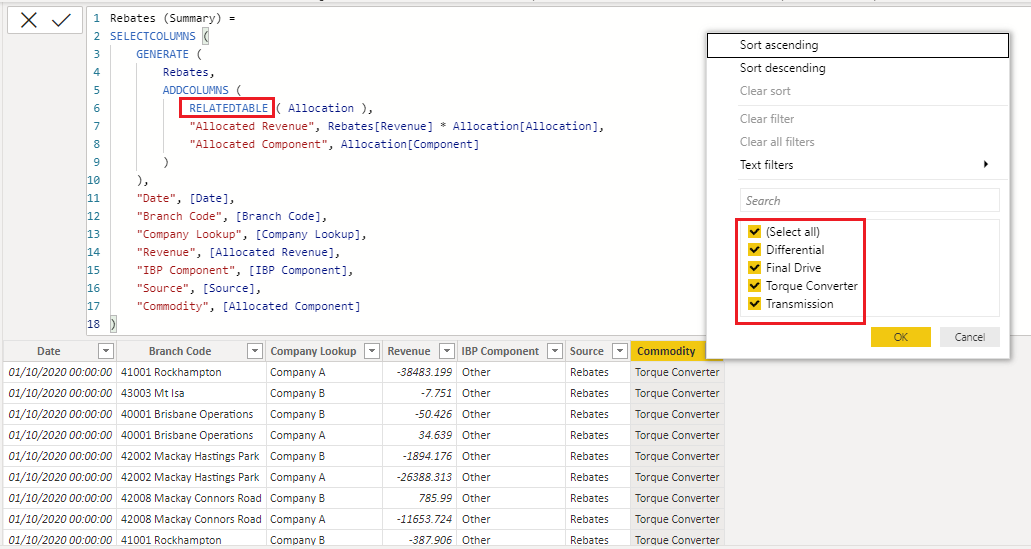 Solved: Split Row Value by Allocation Table % - Microsoft Fabric Community