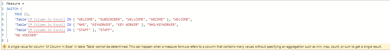 Solved: Converting Excel Formula to Power BI - Microsoft Fabric Community