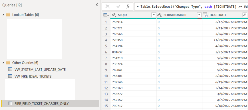 Filter query based on another table with large dat... - Microsoft ...