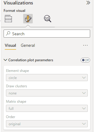 Solved: Correlation Plot Options Greyed Out - Microsoft Fabric Community