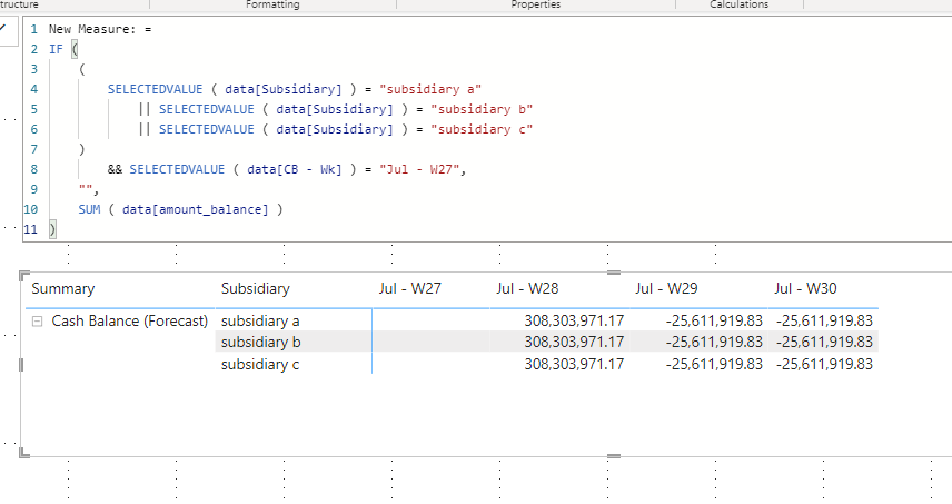 Solved: How to hide a value in a row - Microsoft Fabric Community