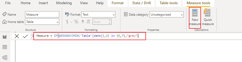 Solved: Weekend Row color - Microsoft Fabric Community