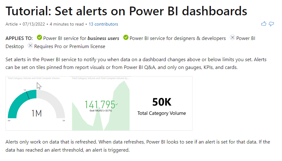 Solved: Alertas en power bi service - Microsoft Fabric Community