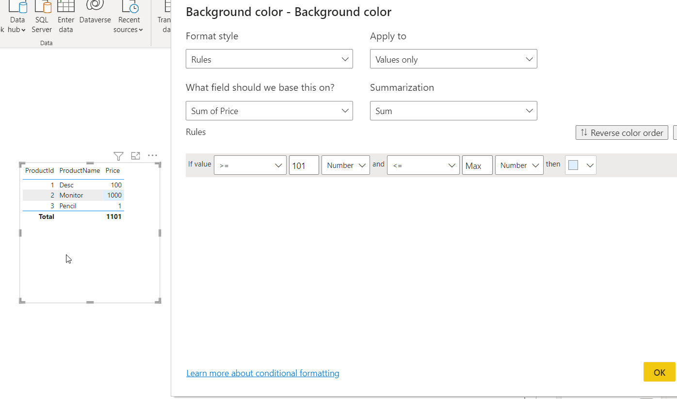 Solved: Re: Conditional Formatting Greater Than? - Microsoft Fabric ...