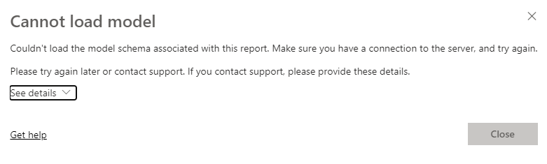 The report cannot be opened - Microsoft Fabric Community