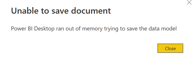 Memory Saving Issues - Microsoft Fabric Community