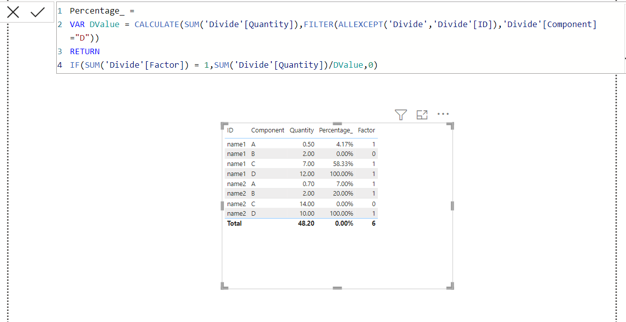 Solved: Dividing within the same column - Microsoft Fabric Community