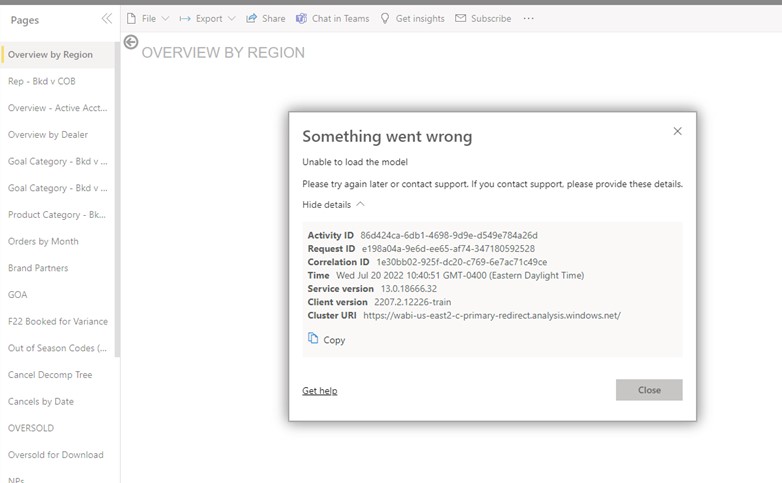 Unable to load data model error message - can't so... - Microsoft ...