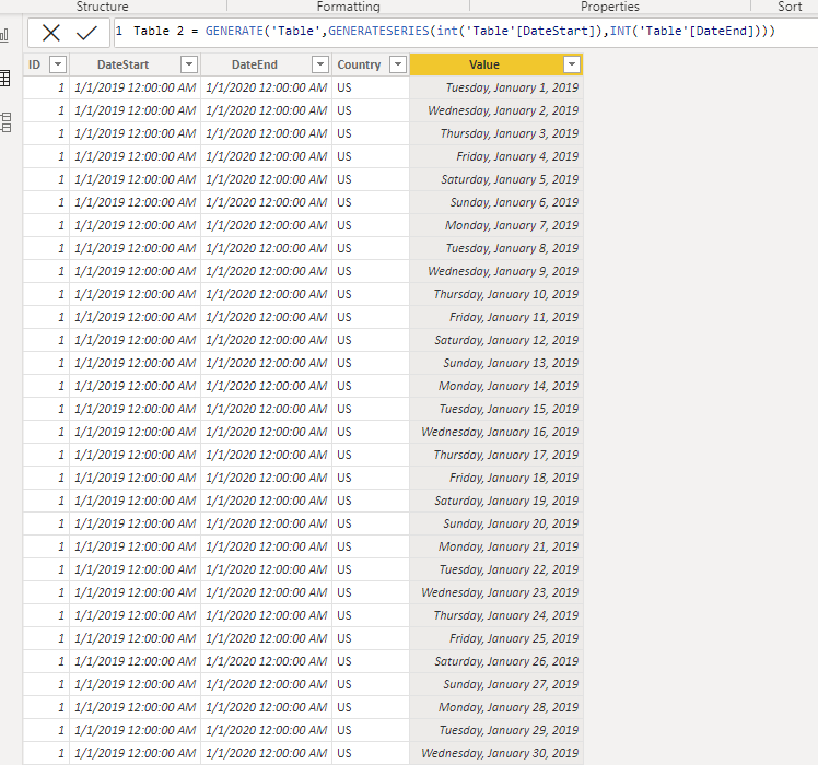 Fill dates between two dates - Microsoft Fabric Community