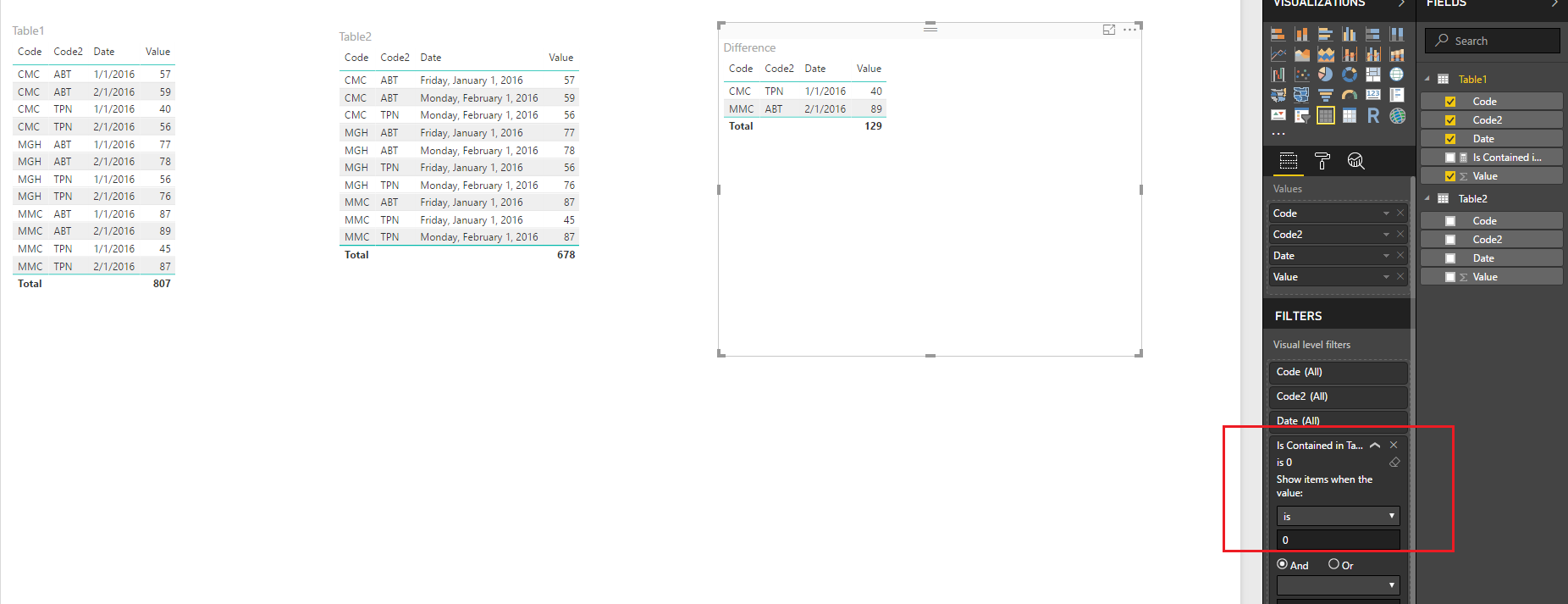 Solved: Re: Finding differences between tables - Microsoft Fabric Community