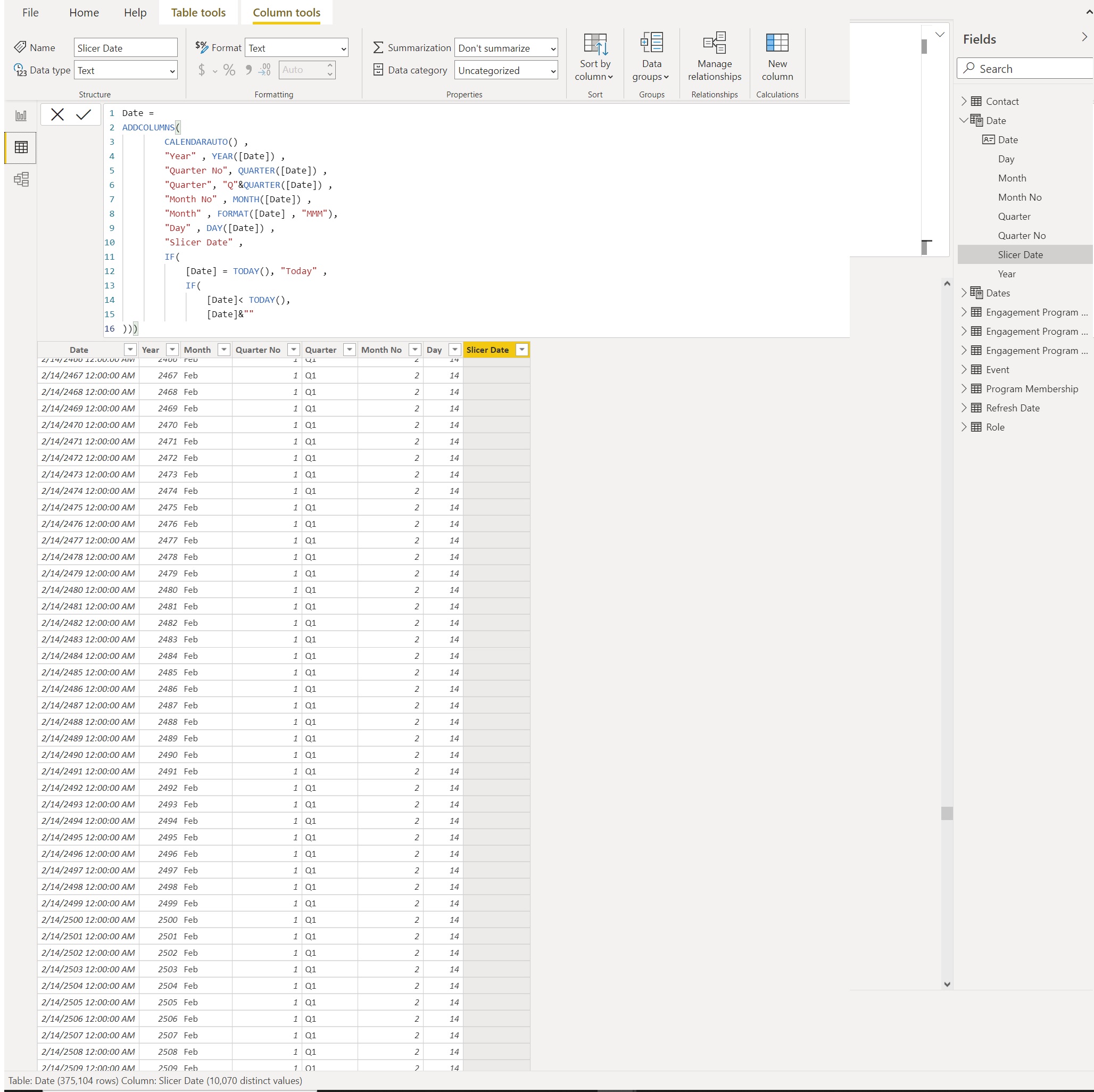 Date Slicer with Current Date (Todays' date) in Ma... - Microsoft ...