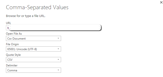 Importing from SSRS into PBI as CSV