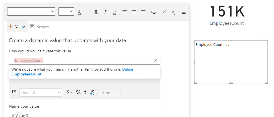 Text box is not working with all measure fields - Microsoft Fabric ...