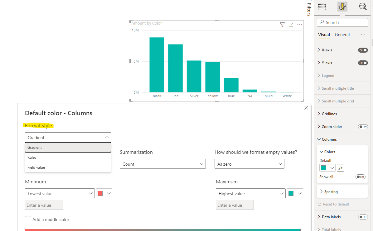 Solved: Bar chart formatting - Microsoft Fabric Community