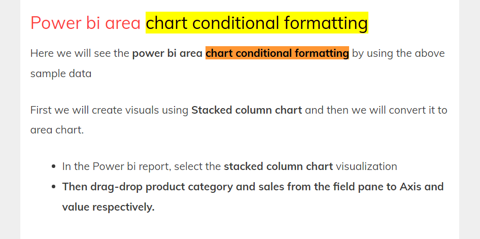 Solved: Cannot use Conditional Formating in Area chart - Microsoft ...