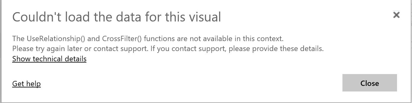 Couldn't load the data for this visual -for users ... - Microsoft ...