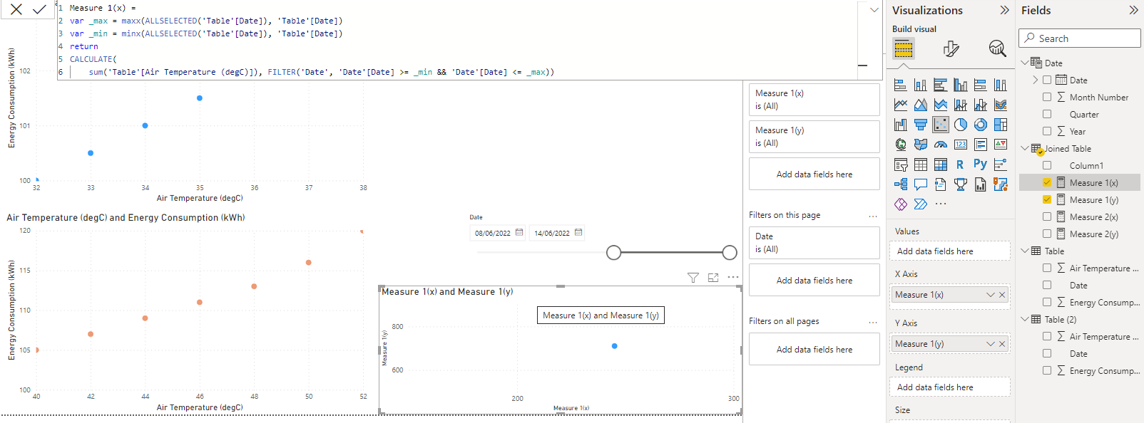 Split a source table (x,y) into two tables based o... - Microsoft ...