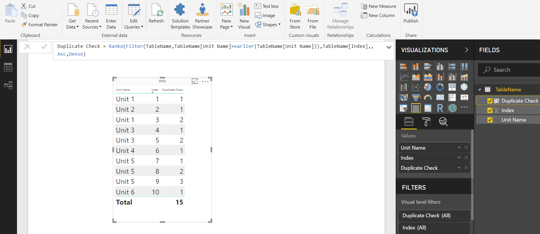Duplicate check in a calculated column - Microsoft Fabric Community