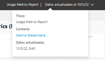 Issue with Usage Metrics Report - no data freshnes... - Microsoft ...