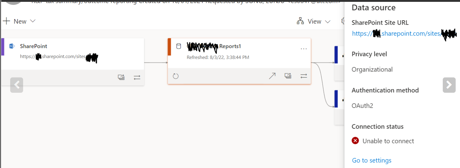 power bi services unable to connect to sharepoint - Microsoft Fabric ...