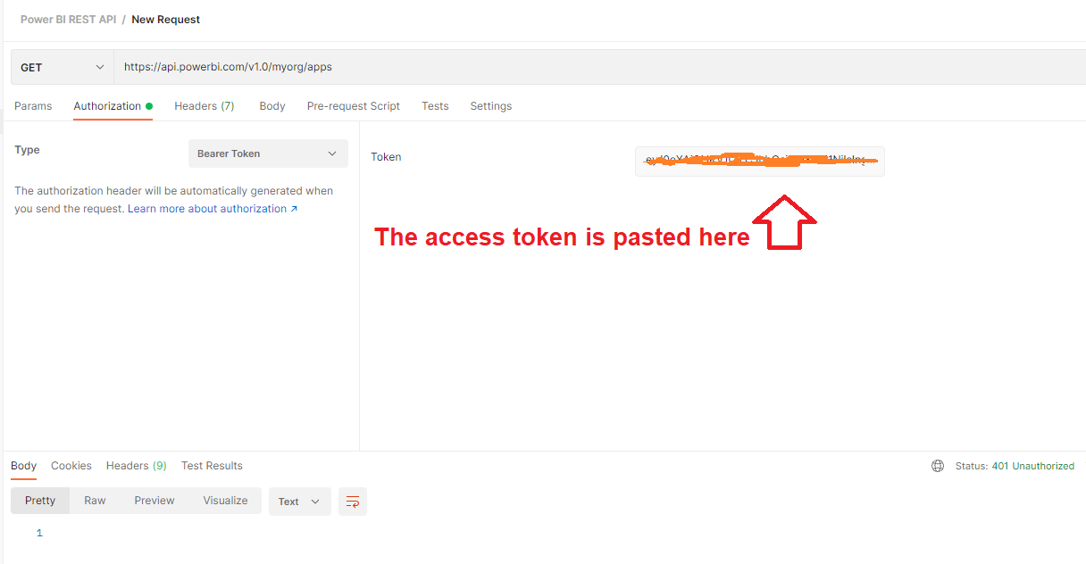 Power BI Rest API Postman "Try-it" - Microsoft Fabric Community
