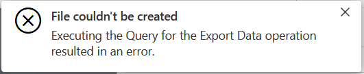 Unable to export 'Data with current layout' - Microsoft Fabric Community