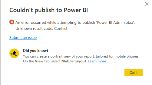 Couldn't publish to Power BI - Page 2 - Microsoft Fabric Community