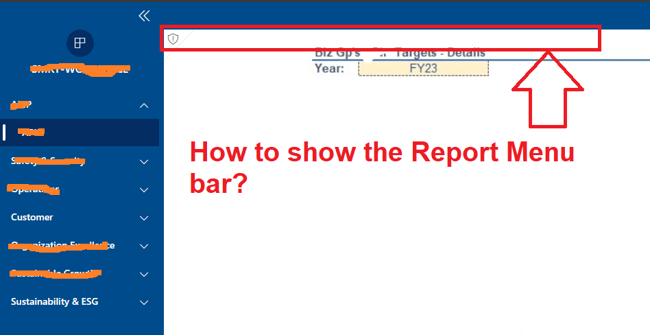 Re: Power BI Service Menu bar - Horizontal Bar at ... - Microsoft ...